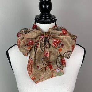 Whimsical Bicycle Print Scarf NEW!